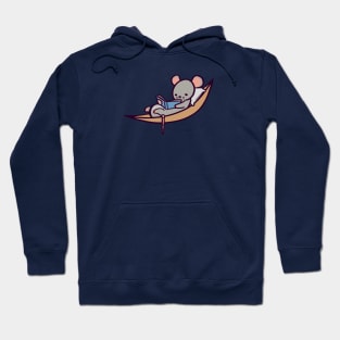 Cute Cartoon Rat's Lazy Day In a Hammock Hoodie